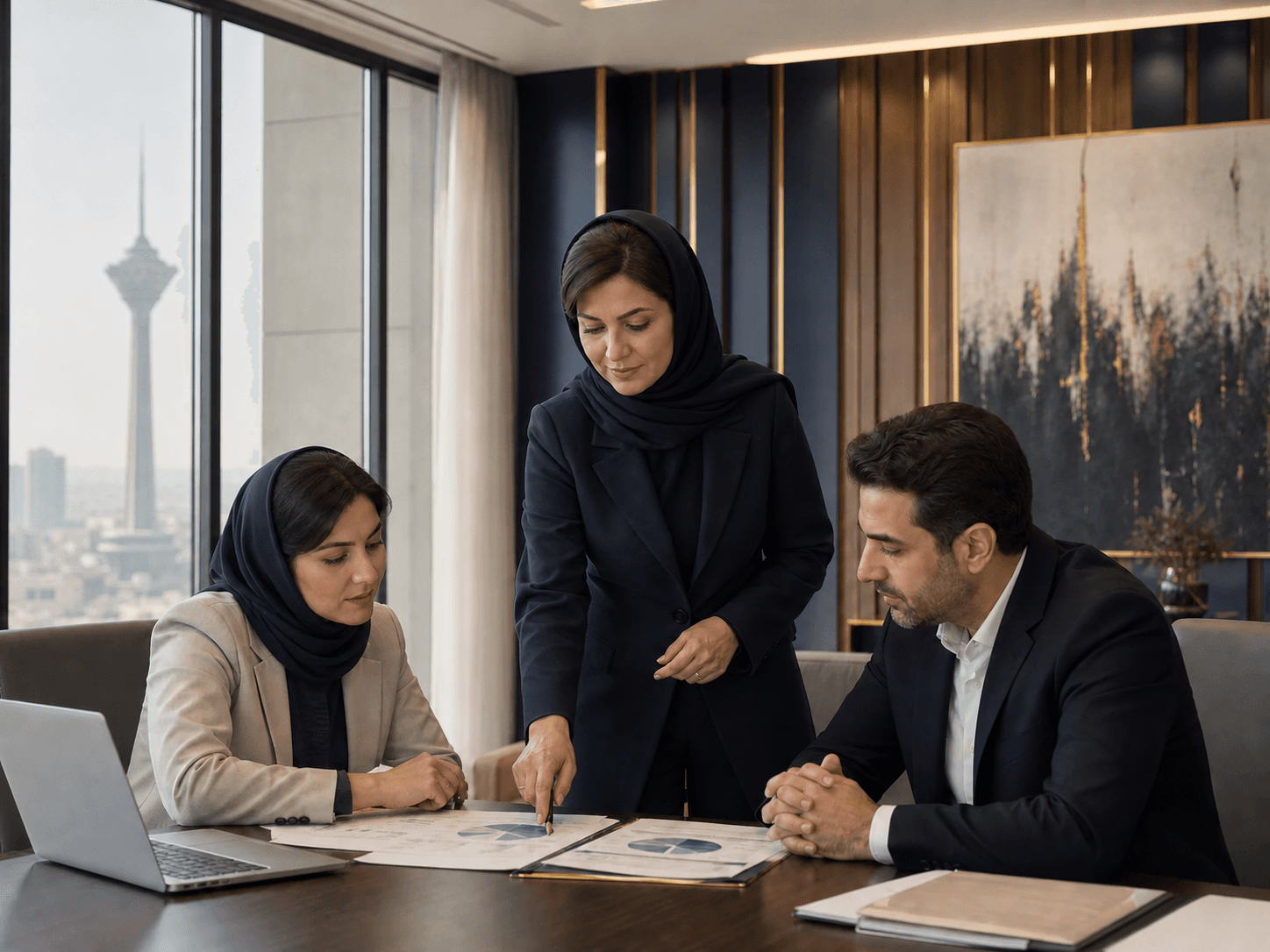 مدیر منابع انسانی در حال تحلیل وضعیت عملکرد سازمان